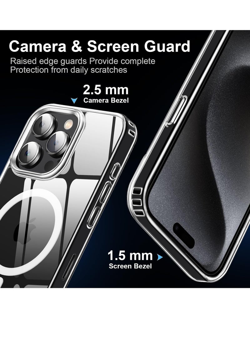 ELTRAZONE Magnetic Case for iPhone 15 Pro Max 6.7" Compatible with Mag-Safe Wireless Charging, Shockproof Protective Phone Case Cover For iPhone 15 Pro Max (Clear) - Image 4