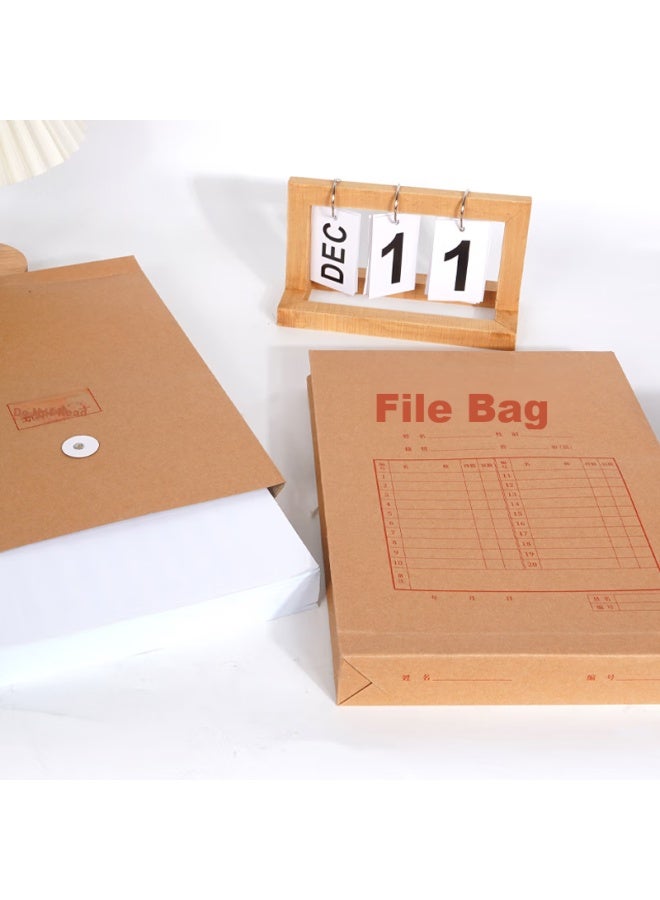 Simaa 50 A4 Mixed Pulp 175g Kraft Paper File Folders, 2.8cm Side Width Doent Folders For Personnel Contracts And Bids, Storage Folders, Office Supplies 51090 - Image 1