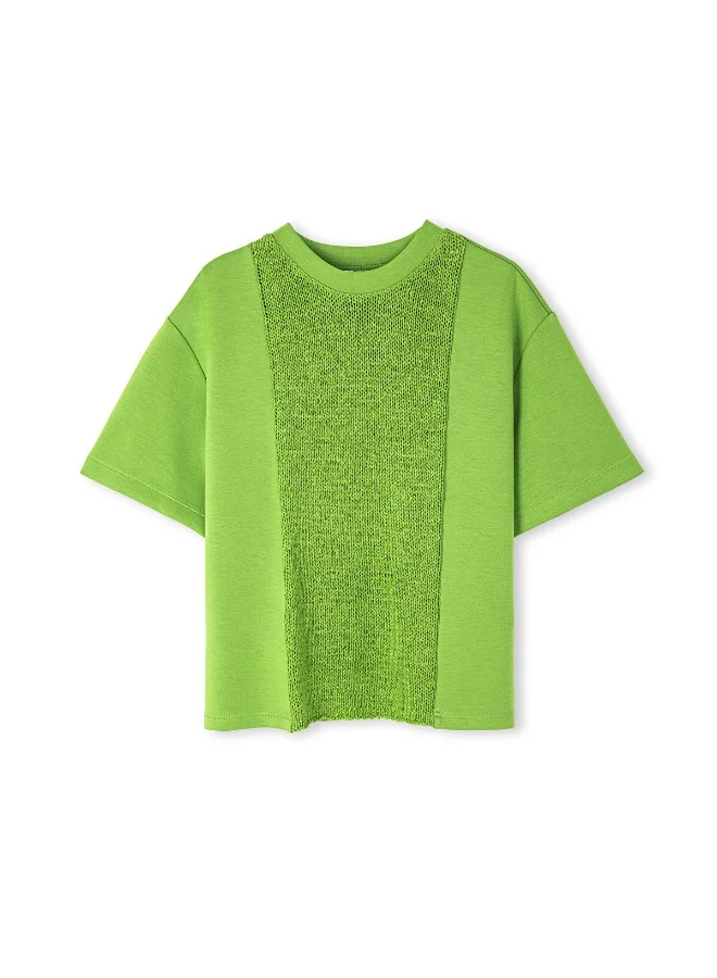 Ipekyol Short Sleeve Mixed Sweatshirt