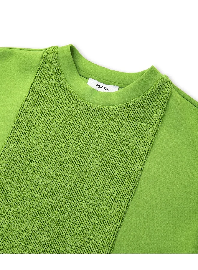 Ipekyol Short Sleeve Mixed Sweatshirt