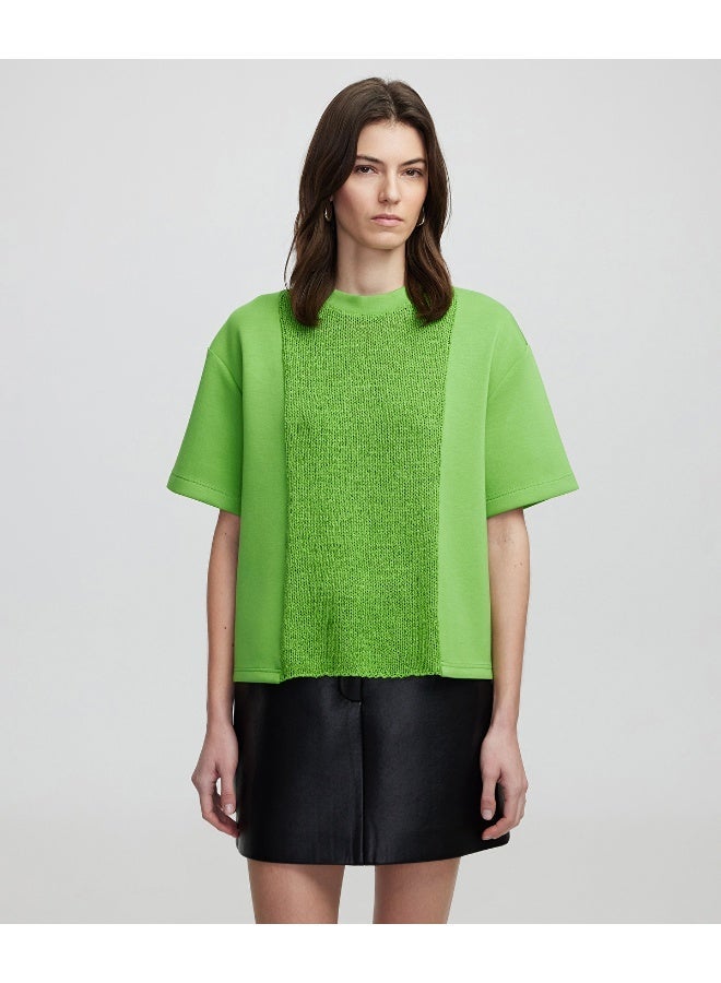 Ipekyol Short Sleeve Mixed Sweatshirt - Image 1