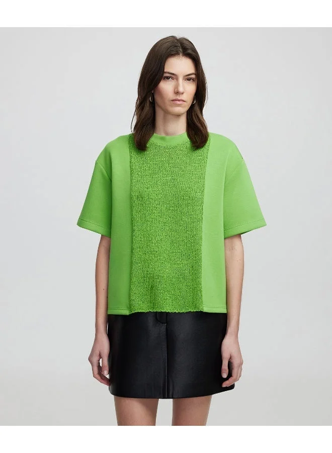 ابيكول بلوزة مختلطة بأكمام قصيرة