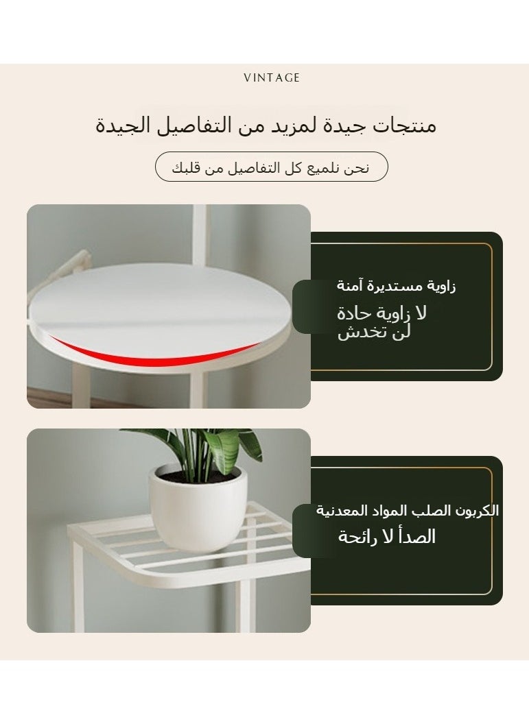 شو وو - رفوف زهور حديدية حديثة على الأرض من 3 طبقات، حامل زهور للشرفة، رف للنباتات، رف للأماكن الداخلية والخارجية والحديقة والشرفة وغرفة المعيشة وركن الشرفة وساحة - Image 1