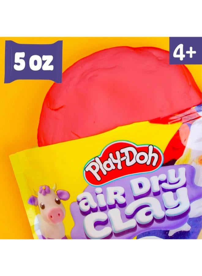 Play-Doh PLAYDOH AIR CLAY SINGLE COLOR BAG (5OZ) RED - Image 4