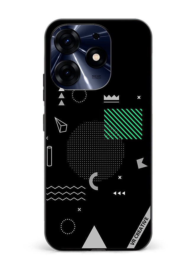 VR CREATIVE Protective Case Cover For Tecno Spark 10 Pro Geometric Designs Design Multicolour - Image 1