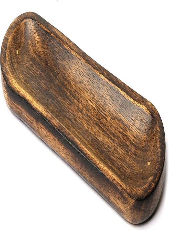 Yajna Traditional-Handmade Incense-Stick-and-Cones-Holder Incense-Burner-ash-Catcher-Stand Wooden-Tray-Holder (Wooden Tray) - Image 1