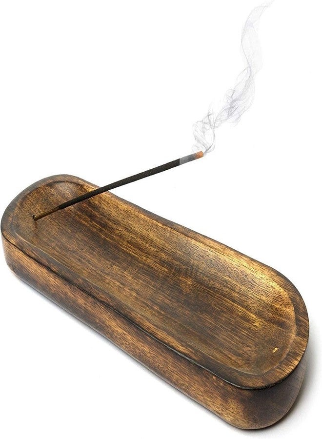Yajna Traditional-Handmade Incense-Stick-and-Cones-Holder Incense-Burner-ash-Catcher-Stand Wooden-Tray-Holder (Wooden Tray) - Image 2