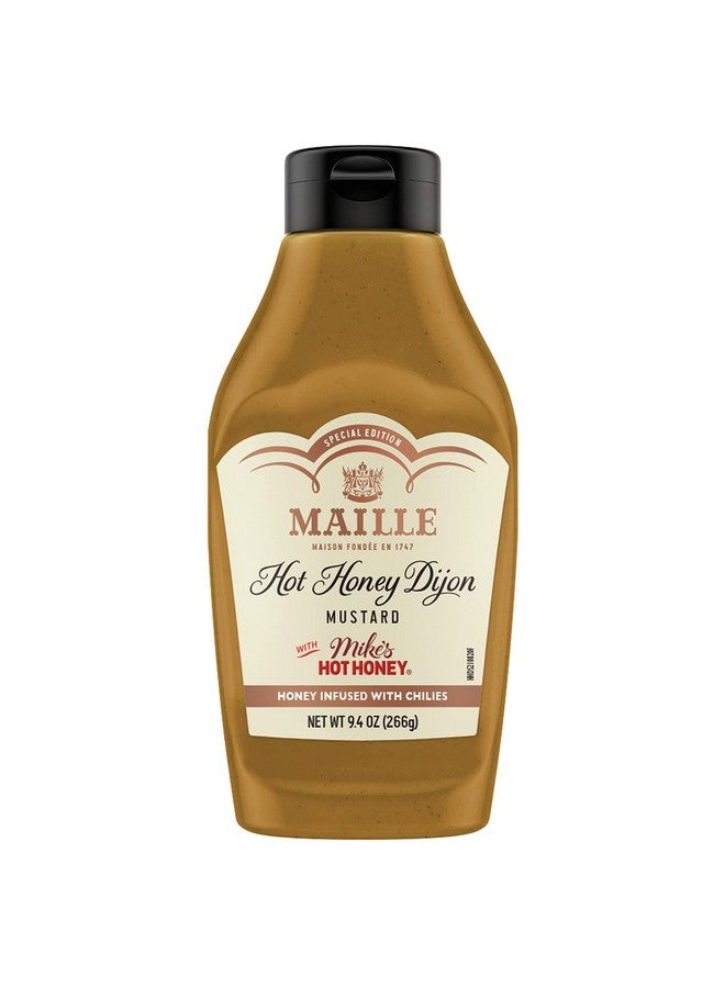 Maille Maille x Mike's Hot Honey Special Edition Savory-Sweet Condiment with a Spicy Kick Hot Honey Dijon Mustard Gluten-Free, Shelf-Stable 9.4oz  - Image 1