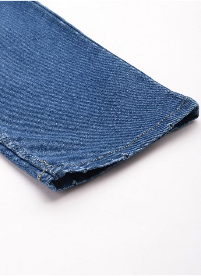 The Indian Garage Co Men Slim Straight Fit Solid Mid-Rise Stretchable Jeans  - Image 5