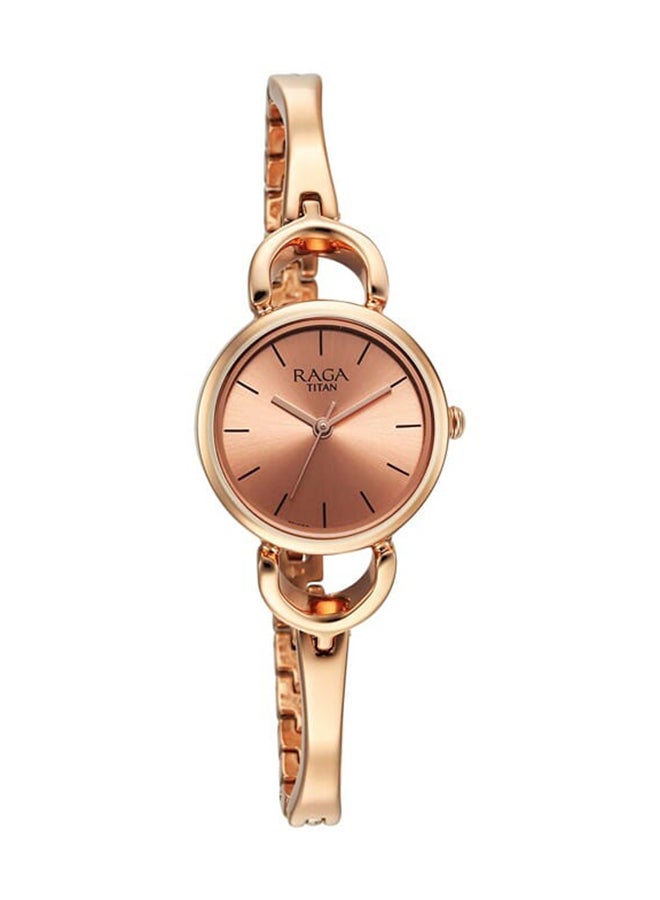 TITAN Raga Rose Gold Dial Watch For Women 2724Wm01  - Image 2