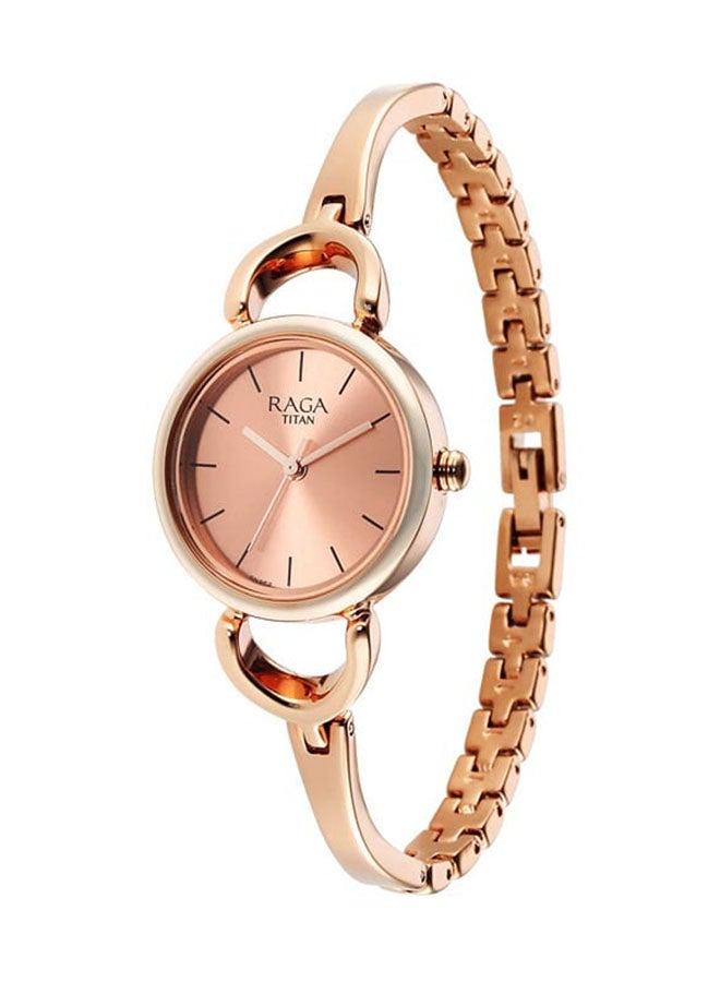 TITAN Raga Rose Gold Dial Watch For Women 2724Wm01  - Image 3