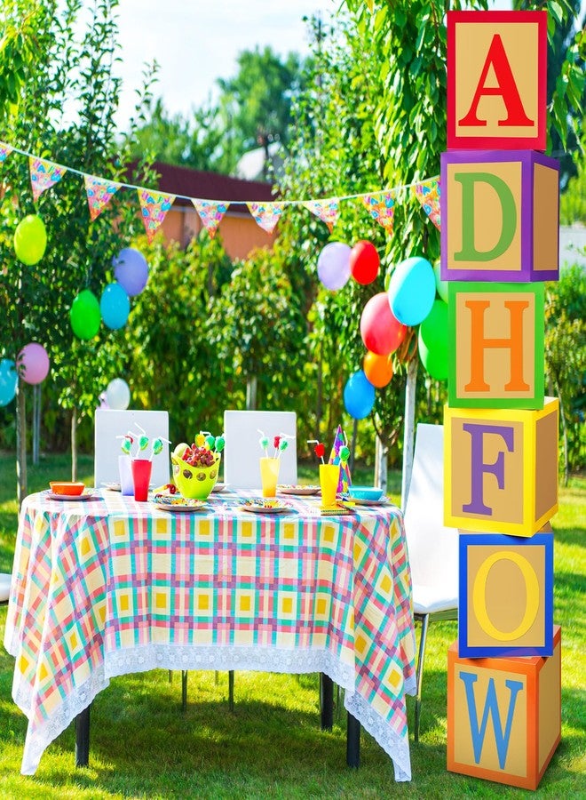 ReliThick 6 Pcs Custom Letter Toy Inspire Party Boxes with 52 Pcs Letter Cutouts 11.8 x 11.8 Inch Colorful Balloon Box Personalized Big Party Favor Box for Birthday Decoration (Dark Colors) - Image 5