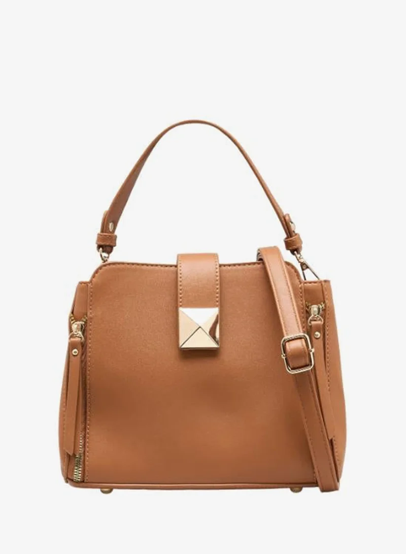 Sasha Sasha Monogram Print Crossbody Bag with Adjustable Strap