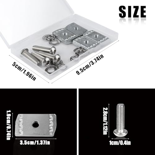 AIEX 8pcs Screws Kit Fit Rhino-Rack Pioneer Rotopax M6 304 Stainless Steel Machine Screws for Rhino Rack Pioneer Rotopax Screws Nut Kit Machine Screws Accessories for Car Bracket 43203 (25mm) - Image 2