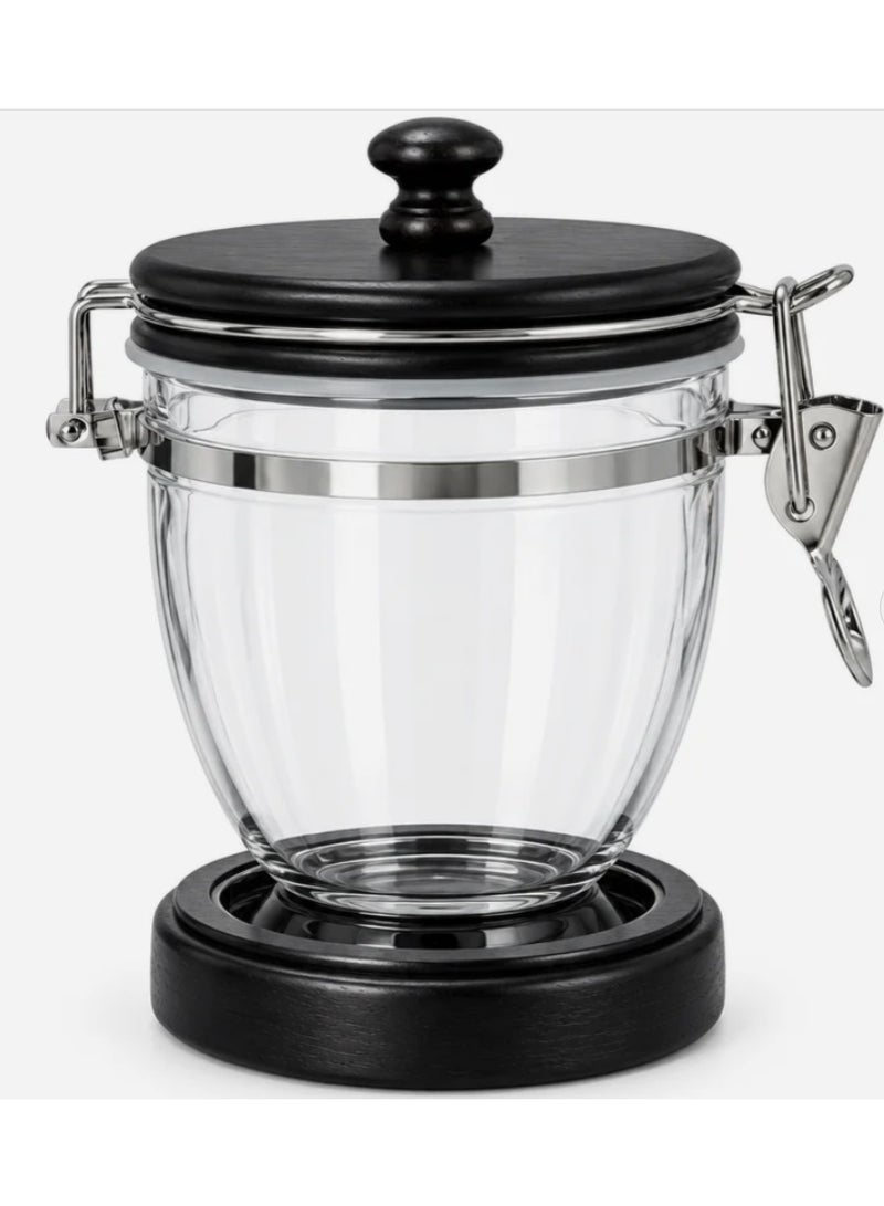 AKDC Acrylic and Wooden Canister with Clip Lid - 500ml - Image 2