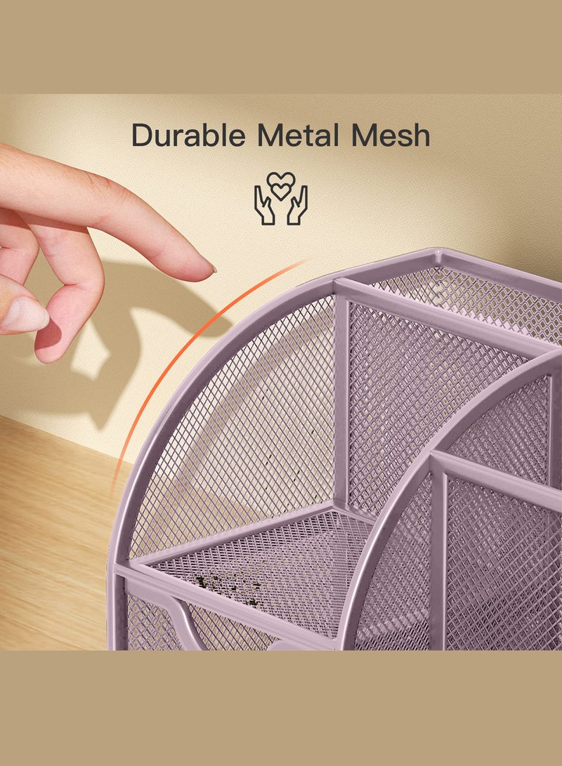 Kidle منظم مكتب شبكي متعدد الوظائف لحامل اللوازم المكتبية مع 6 أقسام ودرج واحد للمنزل والمدرسة والفصول الدراسية - Image 4