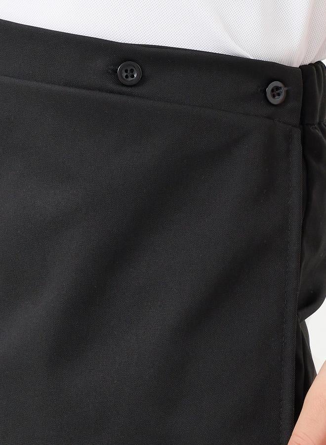 ستايلي سكورت مدرسي ستايلي جيرلز أسود سادة بزر - Image 4