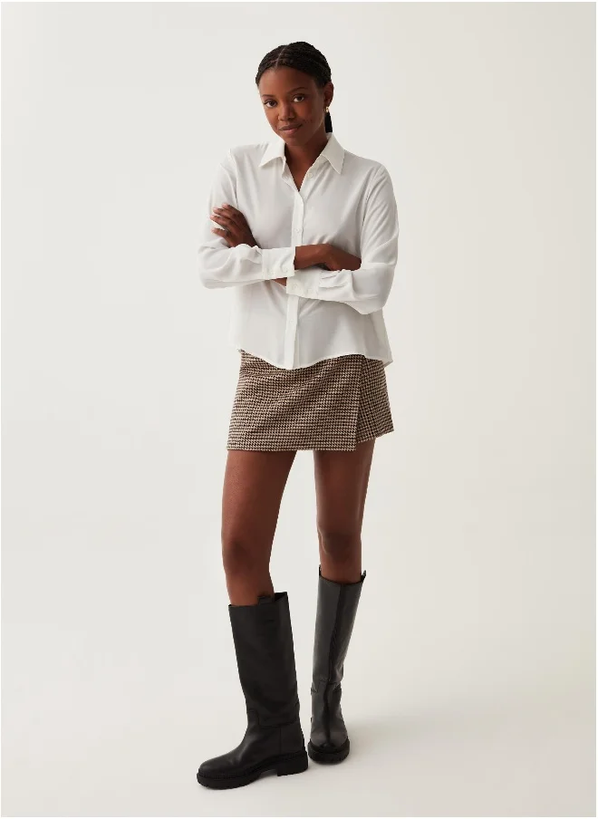 او في اس Crêpe shirt