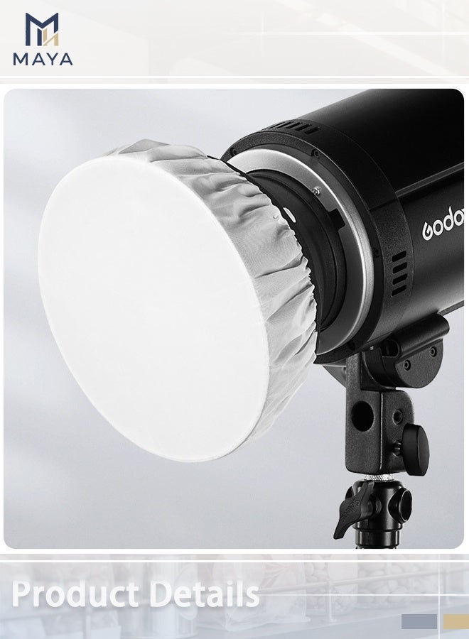 Maya 2-Pack Universal Photography Light Soft Diffuser Cloth White, 18-28cm Stretchable with Oxford Elastic Band, High-Density Light Fabric for Even Soft Lighting & True Color Rendition - Image 5