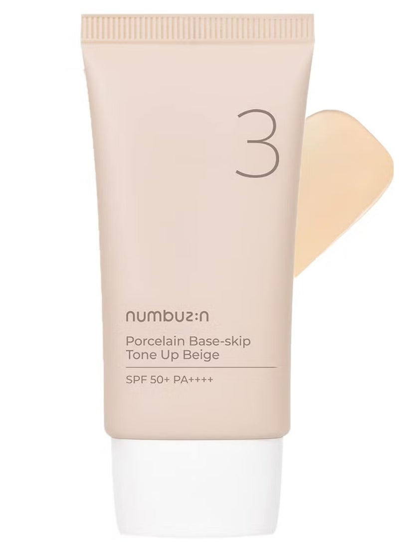numbuzin Numbuzin No.3 Korean Sunscreen Cream | SPF50+ PA++++ Lightweight Isolation Primer with Powdery Matte Finish | Oil-Free, Non-White Cast Daily Skincare  - Image 1