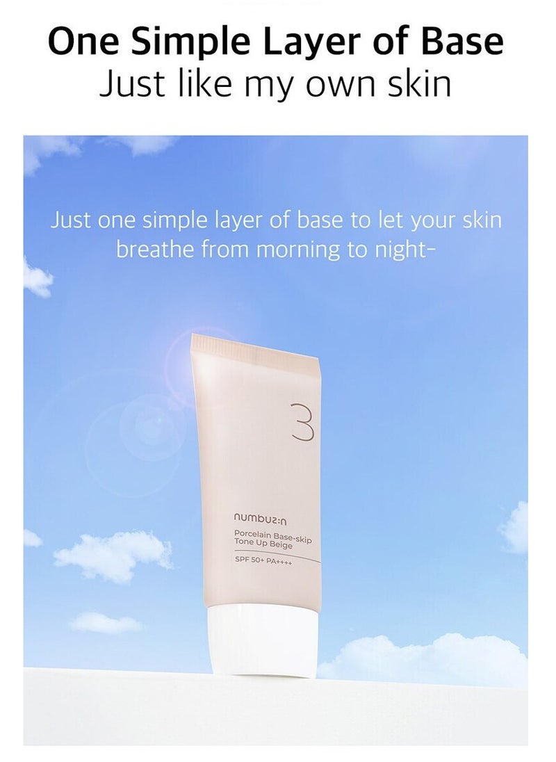 numbuzin Numbuzin No.3 Korean Sunscreen Cream | SPF50+ PA++++ Lightweight Isolation Primer with Powdery Matte Finish | Oil-Free, Non-White Cast Daily Skincare  - Image 5