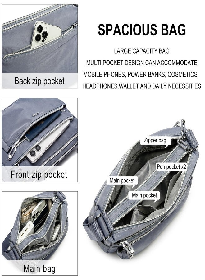 ETidy Casual Nylon Shoulder Bag For Women Waterproof Lightweight Crossbody Purse Hobo Bag (Purple Upgrade) - Image 4
