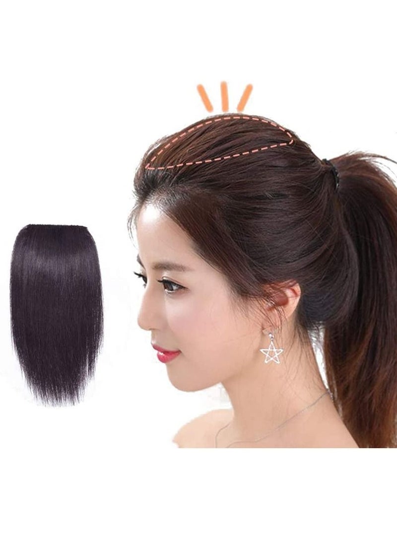 Estelle Womens Clip on Crown Topper Hair Extensions 3 Inches Width 12 Inches Black  - Image 1