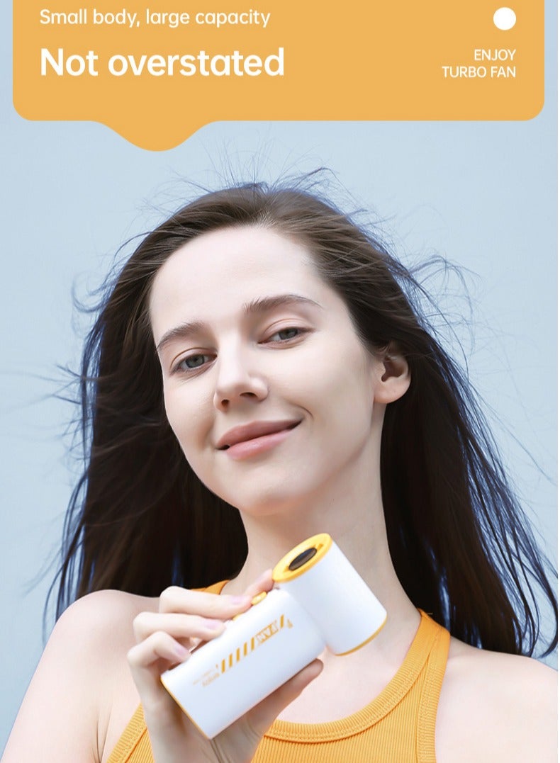 Moonstone Creations Portable Handheld Fan, 3600mAh USB Rechargeable, 5-Blade Quiet Brushless Motor, 100-Speed Adjustment, Up to 8H Battery Life, Lightweight Mini Fan – Black - Image 4