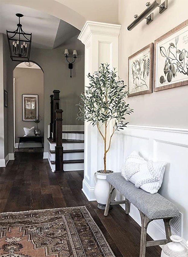 زفيزفيا شجرة زيتون صناعية كبيره للديكور الداخلي - نباتات زينة فاخرة بارتفاع 120/150/180 سم مع وعاء واقعي مقاوم للعوامل الجوية - Image 4