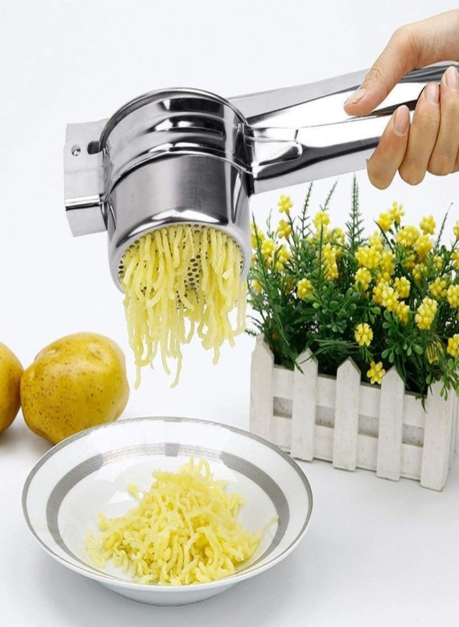 Yindeful Potato Ricer 15oz, Heavy Duty Stainless Steel Potato Masher and Ricer for Mashed Potatoes,with 3 Interchangeable Discs, Potato Press Kitchen Tool for Mashed - Image 4