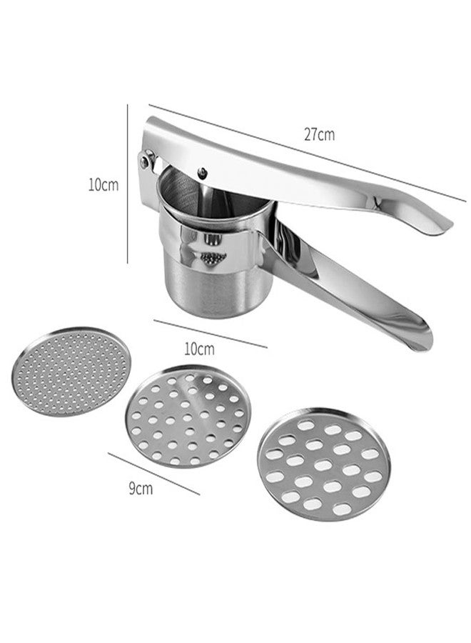 Yindeful Potato Ricer 15oz, Heavy Duty Stainless Steel Potato Masher and Ricer for Mashed Potatoes,with 3 Interchangeable Discs, Potato Press Kitchen Tool for Mashed - Image 2