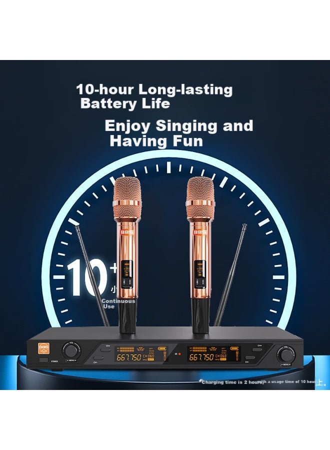 Bbs Ct-6 Wireless Microphone Dual Set For Professional Performance And Teaching, Stage Hosting, Ktv, And Home Karaoke - Image 2