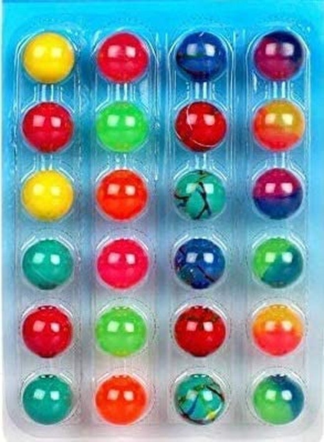 ikis 24 ps Colorful Jumping Balls for Kids, Crazy Bouncy Ball for Kids Outdoor Playing Ball Multicolor (Pack of 24 Balls) - Image 1