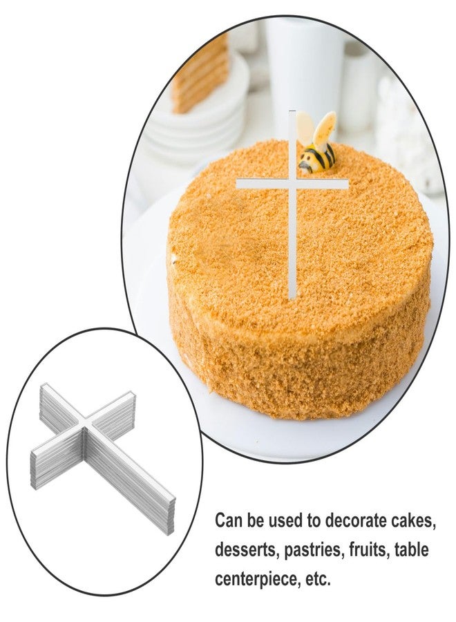 أموسفون مجموعة زينة كعكة على شكل صليب أكريليك من آموسفن، 10 قطع، مثالية لحفلات التعميد وأعياد الميلاد والاحتفالات. زينة جذابة للكب كيك، وإضافات مميزة لكعكات الحفلات، وأعواد تزيين مبتكرة. - Image 3