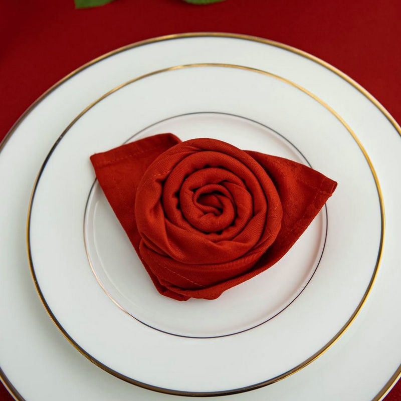 Manufacturer'S Pure Cotton Solid Color Rose Napkin, Polyester-Cotton Satin Napkin, Nordic Modern Simple Colorful Napkin - Image 1