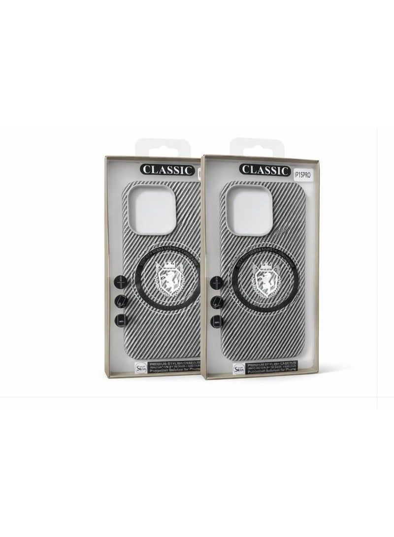 Classic Creative Magnetic Phone Case for iPhone 15 Pro – Slim Profile Shockproof Protective Back Cover - Image 3