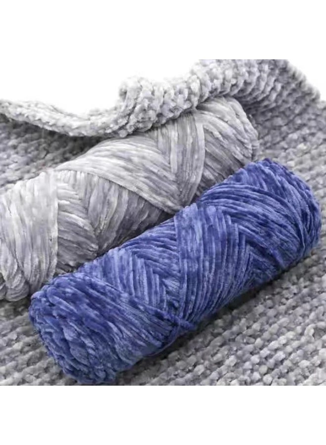 5-Pieces 100g Knitting Crochet Wool Thread Rolls,Soft Knitting Woven Yarn,DIY Hand Knitting Accessories,Randomly Mixed 5 Colours - Image 2