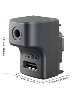 NajmStyle Insta 360 Ace Pro Mic Adapter for insta360 Ace Accessories, External Microphones Type-C and 3.5mm Audio Ports Compatible with insta360 Ace / insta360 Ace Pro  - Image 3