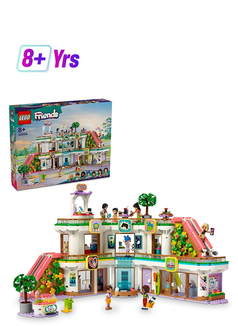 LEGO 42604 أصدقاء مدينة هارتلايك للتسوق لعبة مهارات اجتماعية، مجموعة بناء، طقم هدايا للبنات، الأولاد والأطفال 8 سنوات وأكثر (1,237 قطعة)  - Image 1