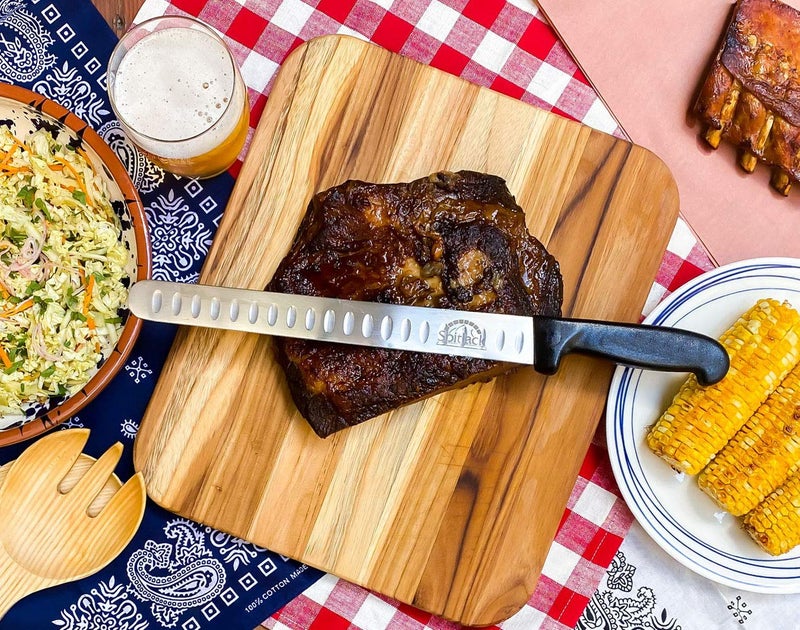 SPITJACK BBQ Smoked Brisket Knife for Meat Carving and Slicing - SS, Granton Edge, 11 Inch Blade - Image 4