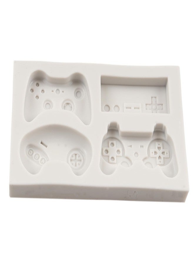 QDMOLDS قالب فوندان على شكل وحدة تحكم ألعاب فيديو من QDMOLDS، قالب سيليكون للشوكولاتة والحلوى، مثالي لتزيين الكيك والكب كيك في حفلات ذات طابع ألعاب الفيديو، مصنوع من طين البوليمر ومعجون السكر. - Image 5