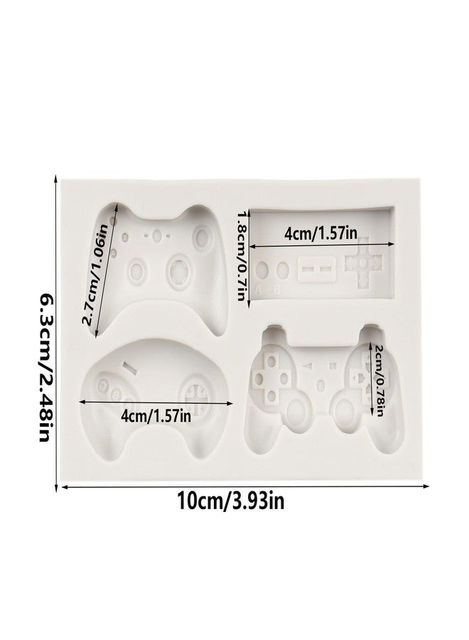 QDMOLDS قالب فوندان على شكل وحدة تحكم ألعاب فيديو من QDMOLDS، قالب سيليكون للشوكولاتة والحلوى، مثالي لتزيين الكيك والكب كيك في حفلات ذات طابع ألعاب الفيديو، مصنوع من طين البوليمر ومعجون السكر. - Image 2