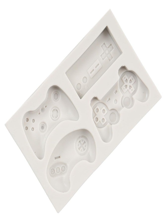 QDMOLDS قالب فوندان على شكل وحدة تحكم ألعاب فيديو من QDMOLDS، قالب سيليكون للشوكولاتة والحلوى، مثالي لتزيين الكيك والكب كيك في حفلات ذات طابع ألعاب الفيديو، مصنوع من طين البوليمر ومعجون السكر. - Image 3