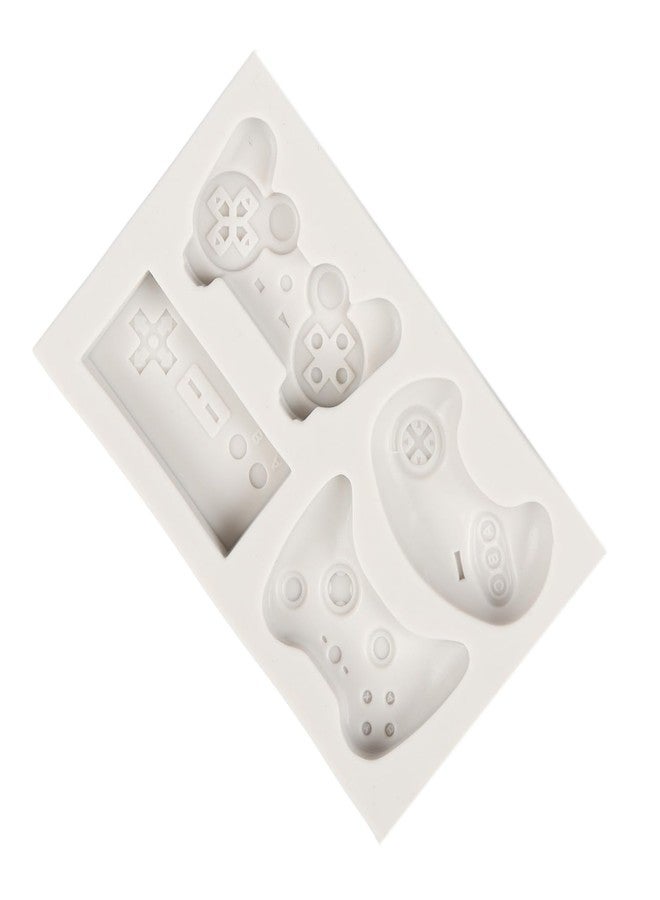 QDMOLDS قالب فوندان على شكل وحدة تحكم ألعاب فيديو من QDMOLDS، قالب سيليكون للشوكولاتة والحلوى، مثالي لتزيين الكيك والكب كيك في حفلات ذات طابع ألعاب الفيديو، مصنوع من طين البوليمر ومعجون السكر. - Image 4