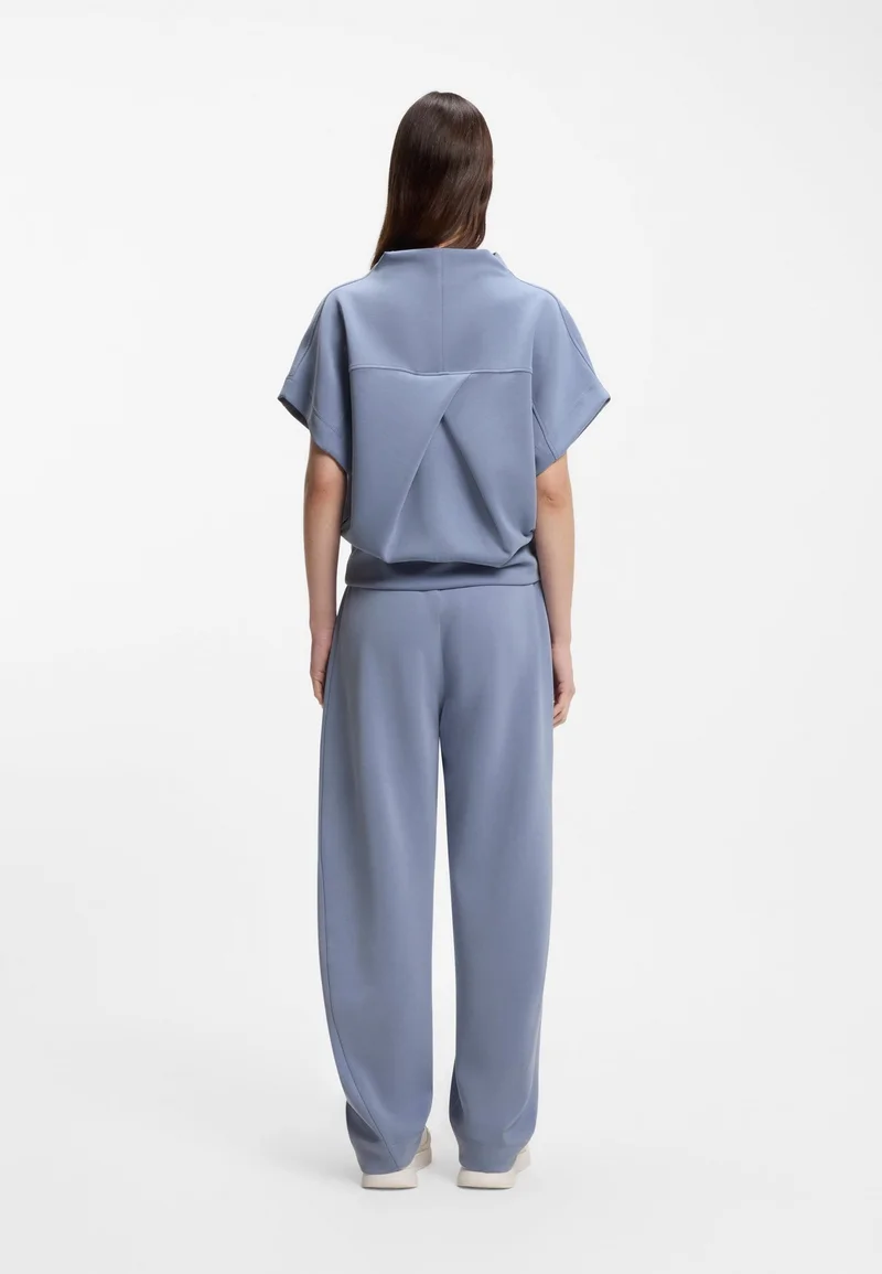 BOSS Short-sleeved sweatshirt with loose high neckline