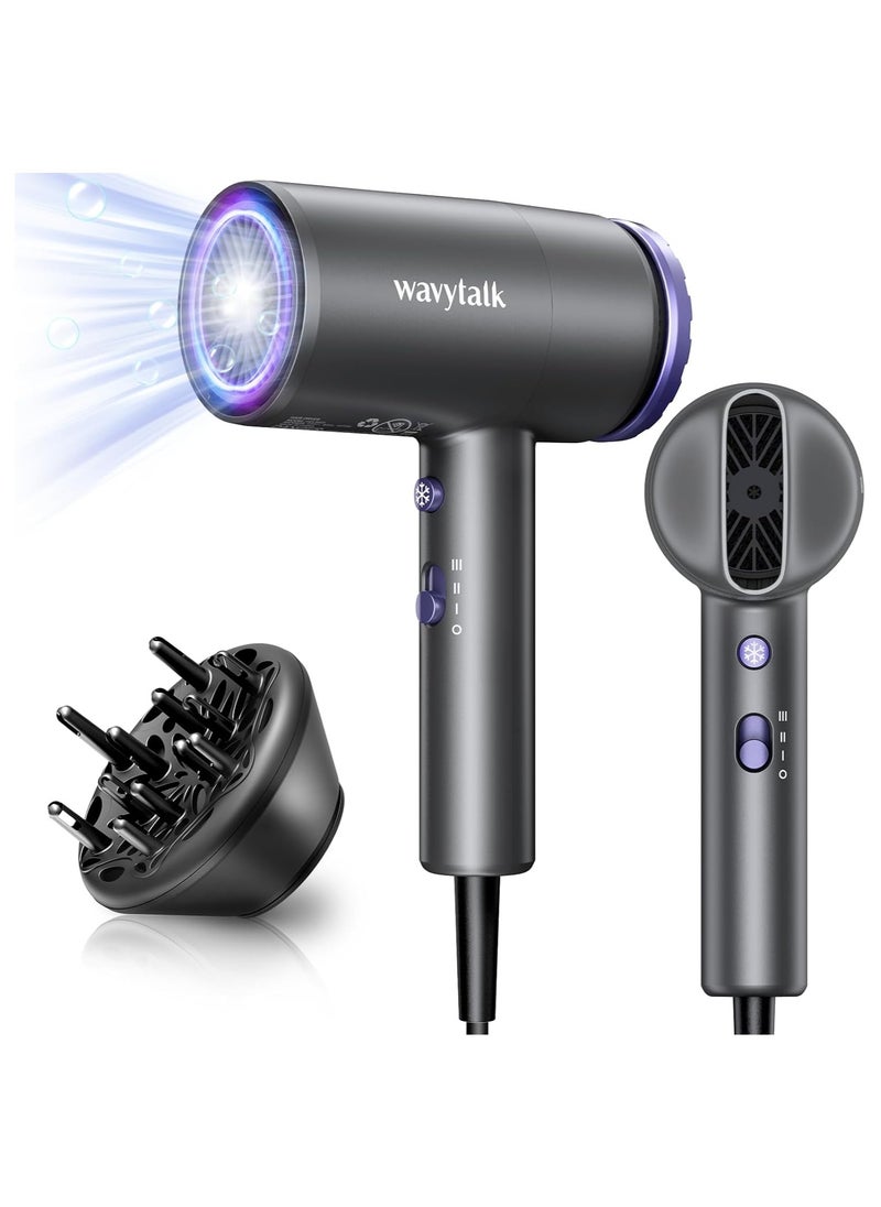 Hair Dryer With Diffuser 1875W Ionic Blow Dryer For Fast Drying With Concentrator Lightweight, Purple. - pzsku/Z13952F34F9B61B0E3033Z/45/_/1740884521/367ae4b0-fb10-4706-821e-a1fee2e2701d