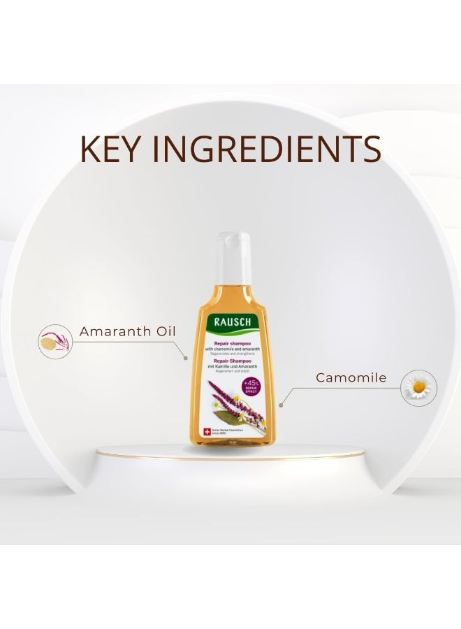RAUSCH Chamomile & Amaranth Shampoo (200 ml) – Gentle Hair Care for Color-Treated, Dry & Damaged Hair, with Chamomile & Amaranth Extracts, Silicone-Free 200ml - Image 3