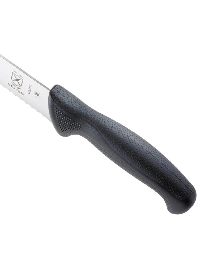 Mercer Culinary Millennia Level A4 Cut Glove, 18 Ga, X-Large, Blue 11-Inch Wavy Edge Slicer  - Image 4