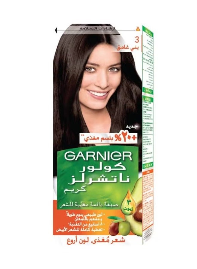 غارنييه صبغة شعر كولور ناتشرالز كريم 3 بني داكن