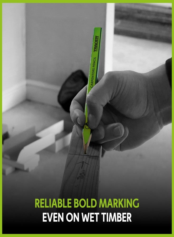Tracer أقلام رصاص نجار TRACER 4H (رصاص صلب) عبوة من 12 قلمًا مع مبراة أقلام نجار. قلم رصاص نجار × 12 - Image 4
